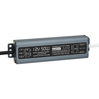 GEEPUT 220V Turn 12V LED Waterproof Power Supply Transformer, 1.67A 20W, 2.5A 30W, 3.33A 40W, 4.16A 50W, 5A 60W, 6.67A 80W, 8.33A 100W, 10A 120W, 12.5A 150W, 16.7A 200W, 21A 250W, 25A 300W, 29A 350W, 33.4A 400W, 41.7A 500W, 50A 600W