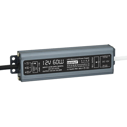 GEEPUT 220V Turn 12V LED Waterproof Power Supply Transformer, 1.67A 20W, 2.5A 30W, 3.33A 40W, 4.16A 50W, 5A 60W, 6.67A 80W, 8.33A 100W, 10A 120W, 12.5A 150W, 16.7A 200W, 21A 250W, 25A 300W, 29A 350W, 33.4A 400W, 41.7A 500W, 50A 600W