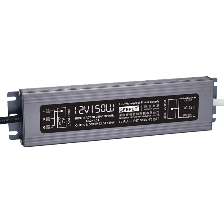 GEEPUT 220V Turn 12V LED Waterproof Power Supply Transformer, 1.67A 20W, 2.5A 30W, 3.33A 40W, 4.16A 50W, 5A 60W, 6.67A 80W, 8.33A 100W, 10A 120W, 12.5A 150W, 16.7A 200W, 21A 250W, 25A 300W, 29A 350W, 33.4A 400W, 41.7A 500W, 50A 600W