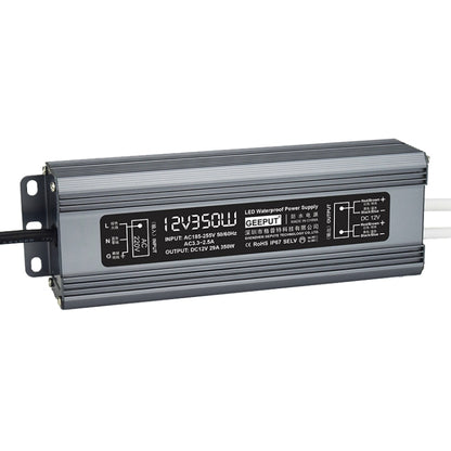 GEEPUT 220V Turn 12V LED Waterproof Power Supply Transformer, 1.67A 20W, 2.5A 30W, 3.33A 40W, 4.16A 50W, 5A 60W, 6.67A 80W, 8.33A 100W, 10A 120W, 12.5A 150W, 16.7A 200W, 21A 250W, 25A 300W, 29A 350W, 33.4A 400W, 41.7A 500W, 50A 600W