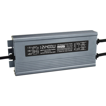 GEEPUT 220V Turn 12V LED Waterproof Power Supply Transformer, 1.67A 20W, 2.5A 30W, 3.33A 40W, 4.16A 50W, 5A 60W, 6.67A 80W, 8.33A 100W, 10A 120W, 12.5A 150W, 16.7A 200W, 21A 250W, 25A 300W, 29A 350W, 33.4A 400W, 41.7A 500W, 50A 600W