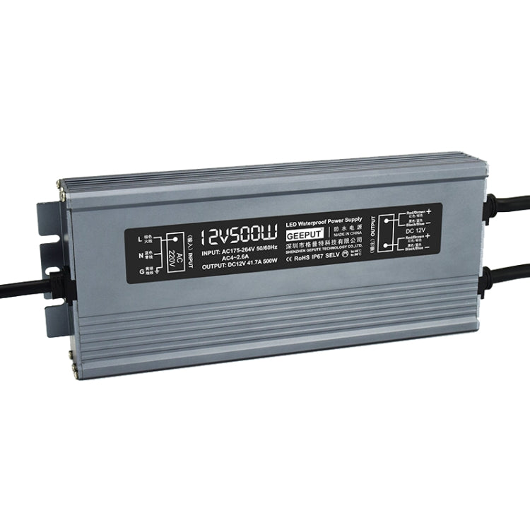 GEEPUT 220V Turn 12V LED Waterproof Power Supply Transformer, 1.67A 20W, 2.5A 30W, 3.33A 40W, 4.16A 50W, 5A 60W, 6.67A 80W, 8.33A 100W, 10A 120W, 12.5A 150W, 16.7A 200W, 21A 250W, 25A 300W, 29A 350W, 33.4A 400W, 41.7A 500W, 50A 600W