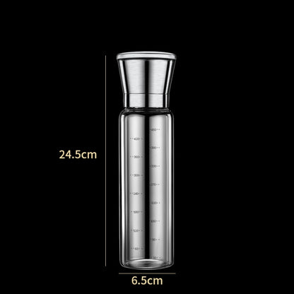 304 Stainless Steel Sea Salt Pepper Grinder Home Pepper Coffee  Manual Grinding Bottle, 450ml