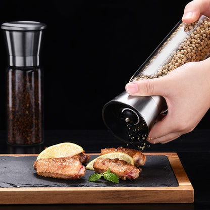 304 Stainless Steel Sea Salt Pepper Grinder Home Pepper Coffee  Manual Grinding Bottle, 450ml