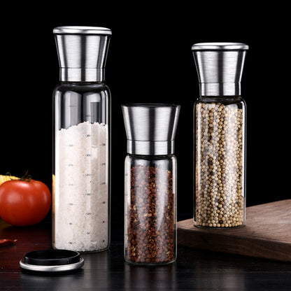 304 Stainless Steel Sea Salt Pepper Grinder Home Pepper Coffee  Manual Grinding Bottle, 450ml