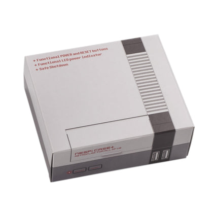 حافظة ريترو فلاج NESPi+، صندوق وحدة تحكم ألعاب مع مؤشر LED لجهاز Raspberry Pi، حافظة ريترو فلاج NESPi+
