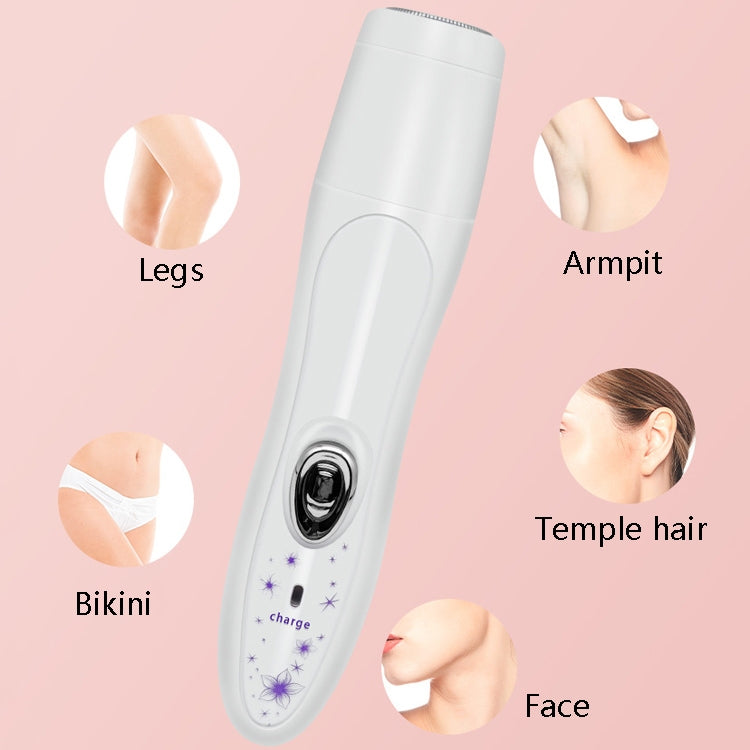 ماكينة إزالة الشعر الكهربائية 4 في 1 للسيدات للاستخدام المنزلي متعددة الوظائف، ماكينة حلاقة وغسل بالماء، لون وردي، زهرة أرجوانية