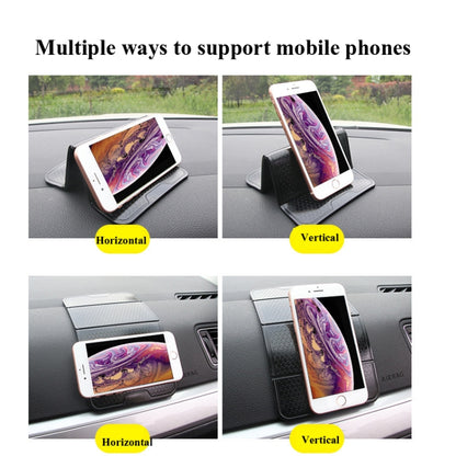 2 PCS R-1337 Multifunctional Folding Bracket Car Center Console Adhesive Bracket Mobile Phone Anti-Slip Mat Storage Mat, R-1337