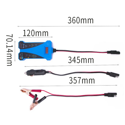 805A 12V Three-In-One Battery Tester Digital Display Tester, Blue, 12V