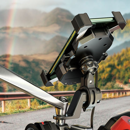 Motorcycle Bicycle Fixed Navigation Bracket Electric Car Takeaway Mobile Phone Holder, M11-C