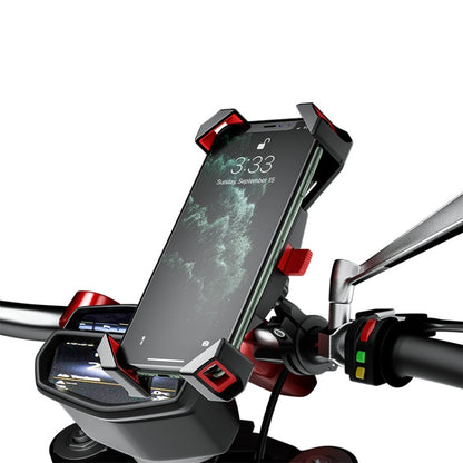 Kewig Reflection To Fall Shockproof Bicycle Bracket Motorcycle Four-Claw Mobile Phone Holder, M113-A