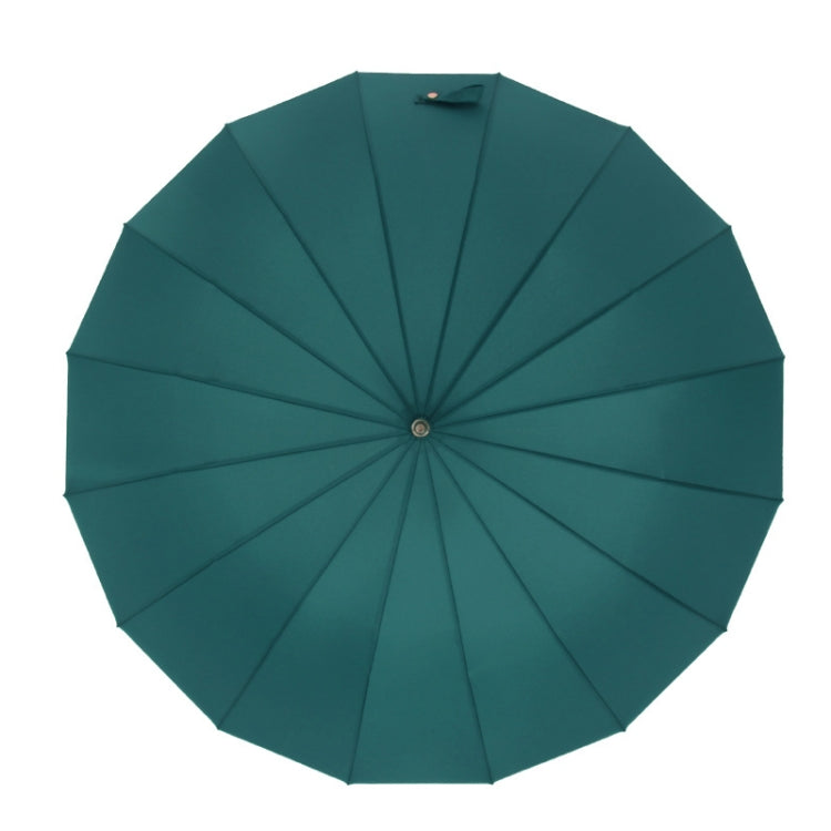 16 Bone Plain Straight Umbrella Small Fresh Long Handle Umbrella, High Indigo, Grapefruit Pink, Matcha Green, Orange, Apricot, Dark Blue, Mint Green, Charm Blue, Ginger, Red Wine, Violet, Classic Black, Vanilla Green, Wood Handle High Indigo�����������...