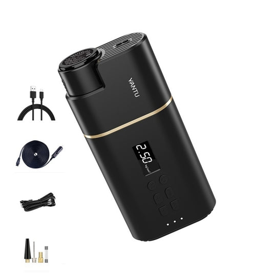 YANTU A31 Car Smart Digital Display Air Pump Electric Portable Tire Pump, Specification：, A31 Wired Version Black, A31 Wireless Version Black