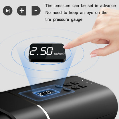 YANTU A31 Car Smart Digital Display Air Pump Electric Portable Tire Pump, Specification：, A31 Wired Version Black, A31 Wireless Version Black