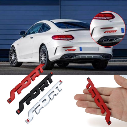 6 PCS  Metal 3D Stereo Car Sticker Modified Sport Tail Sticker Body Sticker
