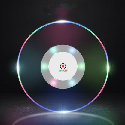 LED Flashing Coaster Bar KTV Cocktail Base Light Luminous Coaster, Round White Light, Round Color Light, Upgrade Anti-slip Round White Light, Upgrade Anti-slip Round Color Light