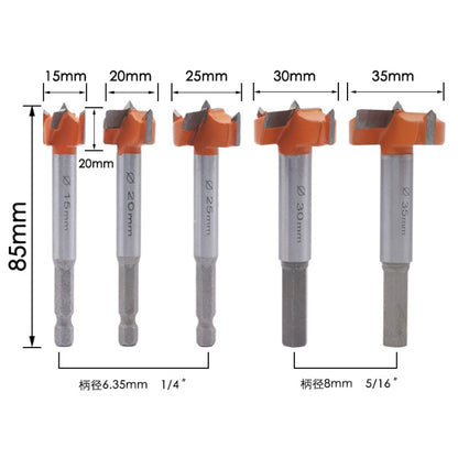 5 PCS / Set Woodworking Hole Opener Hinge Stone Cream Board Wood Take-Hole Door Window With Collar Woodworking Flat Drill Bit, 5 PCS / Set Woodworking Hole Opener