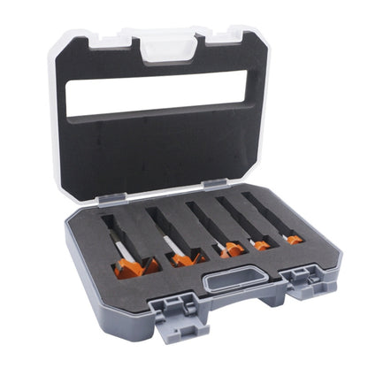 5 PCS / Set Woodworking Hole Opener Hinge Stone Cream Board Wood Take-Hole Door Window With Collar Woodworking Flat Drill Bit, 5 PCS / Set Woodworking Hole Opener