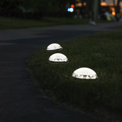 8 LEDs Solar Circular Underground Light Outdoor Waterproof Lawn Stair Light, Light Color: