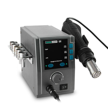 SUGON Hot Air Rework Station LED Display Temperature Adjustable Soldering Station With 5 Nozzles, EU Plug, 2020D