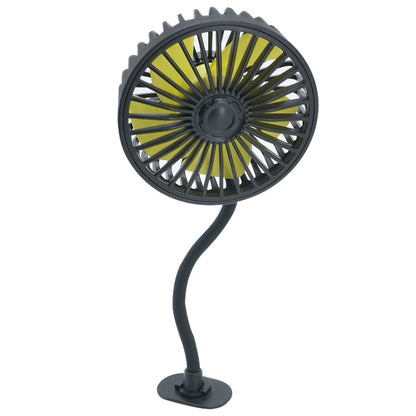 F408 Car Silicone Hose Fan Multi-Angle Adjustment USB Fan, F408