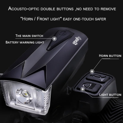 GOOFY DT-6105 Bicycle Horn Light Mountain Bike Front Light Warning Light Specification: