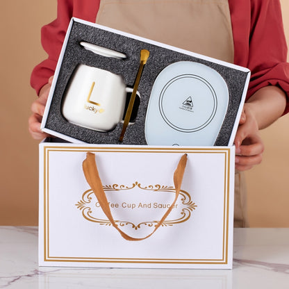 Constant Temperature Heating Smart Ceramic Coffee Cup Set, USB Plug(Pink+Gift Box), USB Plug(White+Gift Box), USB Plug(Red+Gift Box)