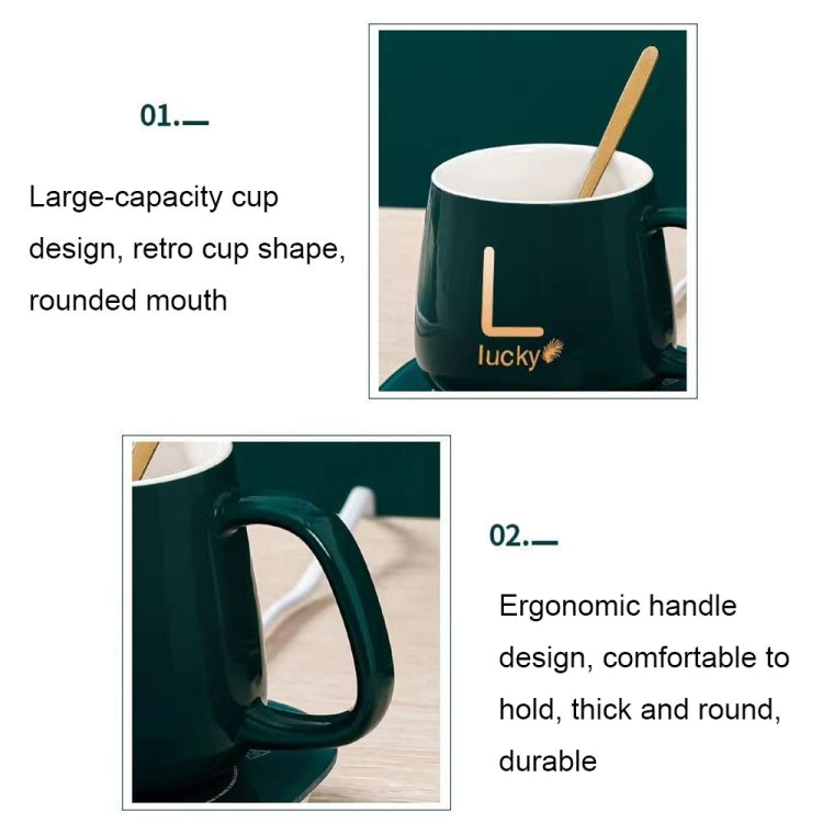 Constant Temperature Heating Smart Ceramic Coffee Cup Set, USB Plug(Pink+Gift Box), USB Plug(White+Gift Box), USB Plug(Red+Gift Box)