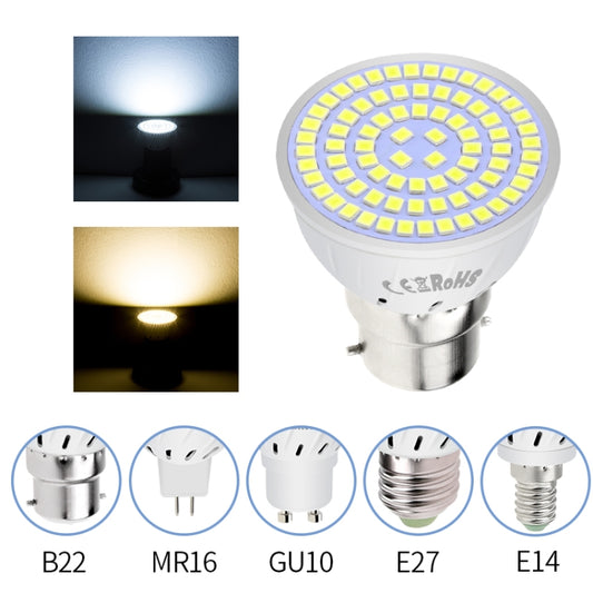 LED Concentrating Plastic Lamp Cup Household Energy-saving Spotlight, 7W E14 60 LEDs, 7W E27 60 LEDs