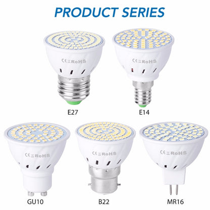 LED Concentrating Plastic Lamp Cup Household Energy-saving Spotlight, 7W E14 60 LEDs, 7W E27 60 LEDs