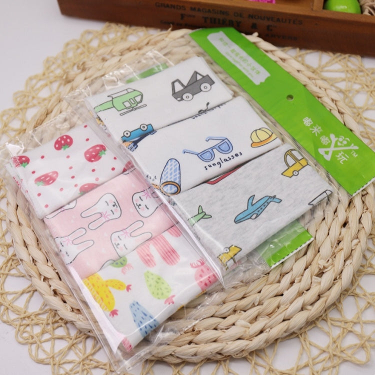 10 PCS Baby Cotton Saliva Handkerchief Cartoon Small Square Face Towel Color Random Delivery, Cartoon Face Towel