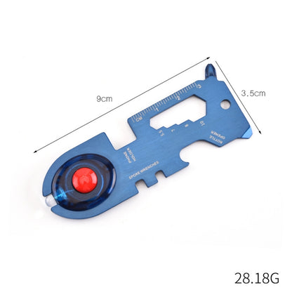 8 In 1 Stainless Steel Multi-Function Tool Card Camping Survival Card With Light