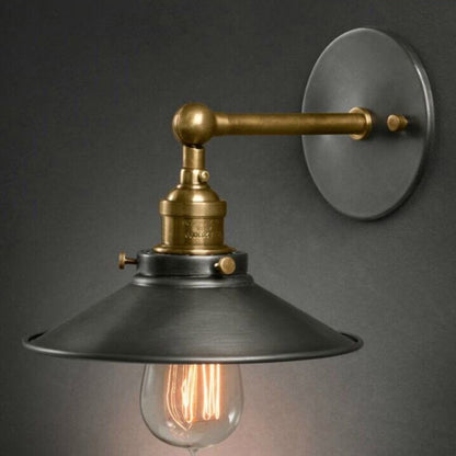 Antique Pure Copper Single-head Wall lamp Living Room Vintage Fashion Bar Lamp without Bulbs, 22cm, 30cm