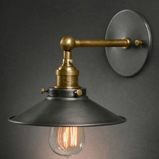Antique Pure Copper Single-head Wall lamp Living Room Vintage Fashion Bar Lamp without Bulbs, 22cm, 30cm