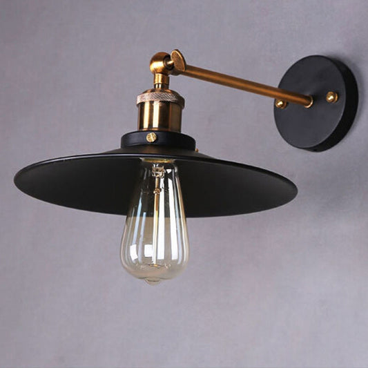 Antique Pure Copper Single-head Wall lamp Living Room Vintage Fashion Bar Lamp without Bulbs, 22cm, 30cm