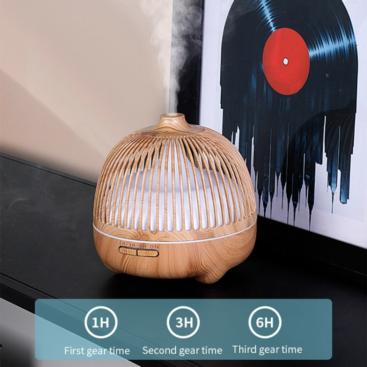 Bird Cage Wood Graphic Aromatherapy Machine Ultrasonic Smart Home Colorful Night Light Hollow Humidifier, US Plug, EU Plug, AU Plug, UK Plug