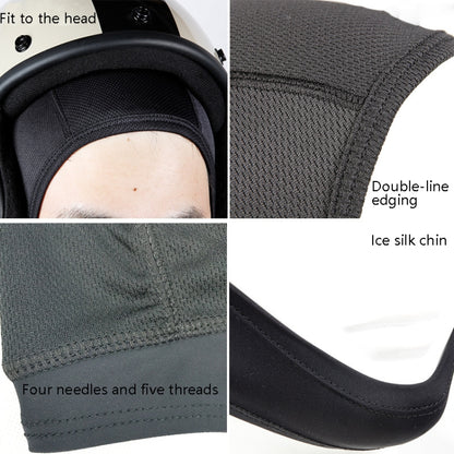 MTTT1040 Motorcycle Helmet Interior Cap Breathable Quick Dry Sunscreen Sweat-Absorbent Sports Head Cover, L, XL