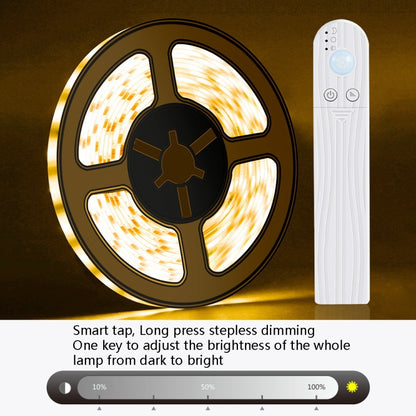 LED Battery Box Light Strip Intelligent Induction Dimming Soft Light Strip Drip Waterproof Cabinet Light Tape, 0.5m, 1m, 2m, 3m