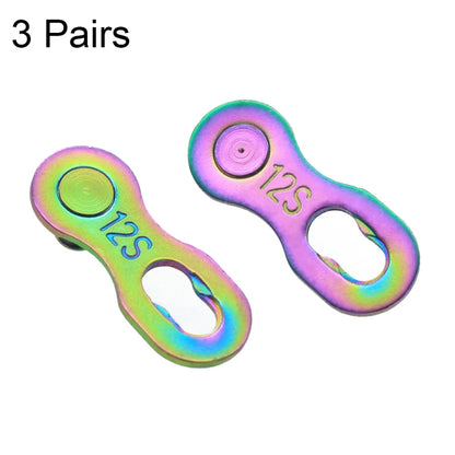 3 Pairs 6/7/8 Speed (Silver) ZH405 Mountain Road Bicycle Chain Magic Buckle Chain Quick Release Buckle