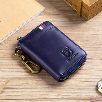 BUFF CAPTAIN 474 Multifunctional Leather Coin Purse Man Hanging Waist Door Anti-Brush Key Bag, Blue, Black, Yellow Brown, Brown, Yellow Brown Gift Box, Black Gift Box, Brown Gift Box, Blue Gift Box