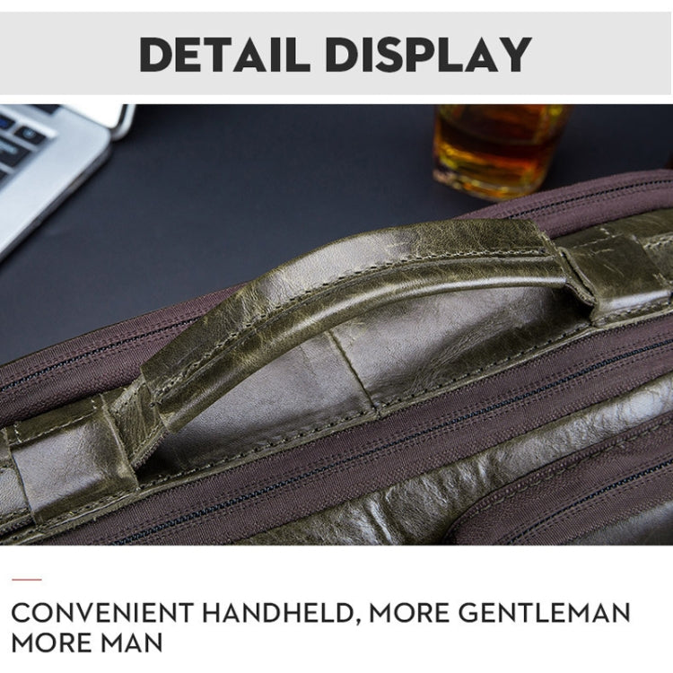 BULL CAPTAIN 036 Men Leather Shoulder Bag Retro First-Layer Cowhide Messenger Bag