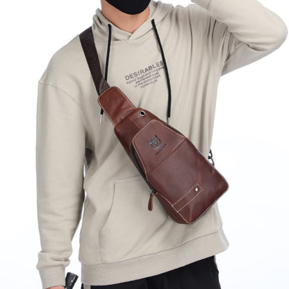 BUFF CAPTAIN 087 Men Leather Shoulder Bag First-Layer Cowhide Sports Chest Bag