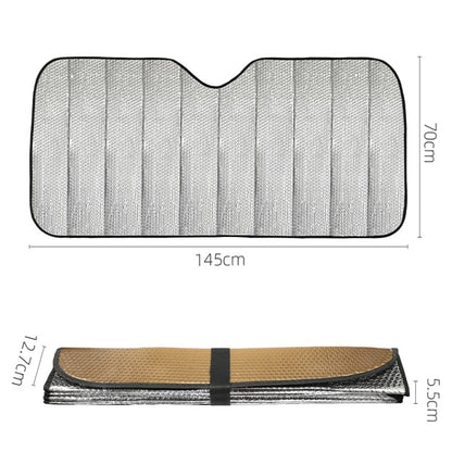 Aluminum Foil Five-Layer Thickening Car Sunscreen Heat Insulation Sun Visor, 145x70cm Blue, 145x70cm Gold, 145x70cm Silver