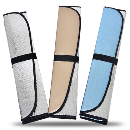 Aluminum Foil Five-Layer Thickening Car Sunscreen Heat Insulation Sun Visor, 145x70cm Blue, 145x70cm Gold, 145x70cm Silver
