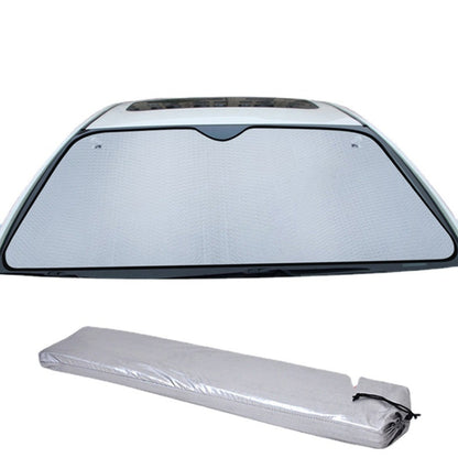 Aluminum Foil Five-Layer Thickening Car Sunscreen Heat Insulation Sun Visor, 145x70cm Blue, 145x70cm Gold, 145x70cm Silver