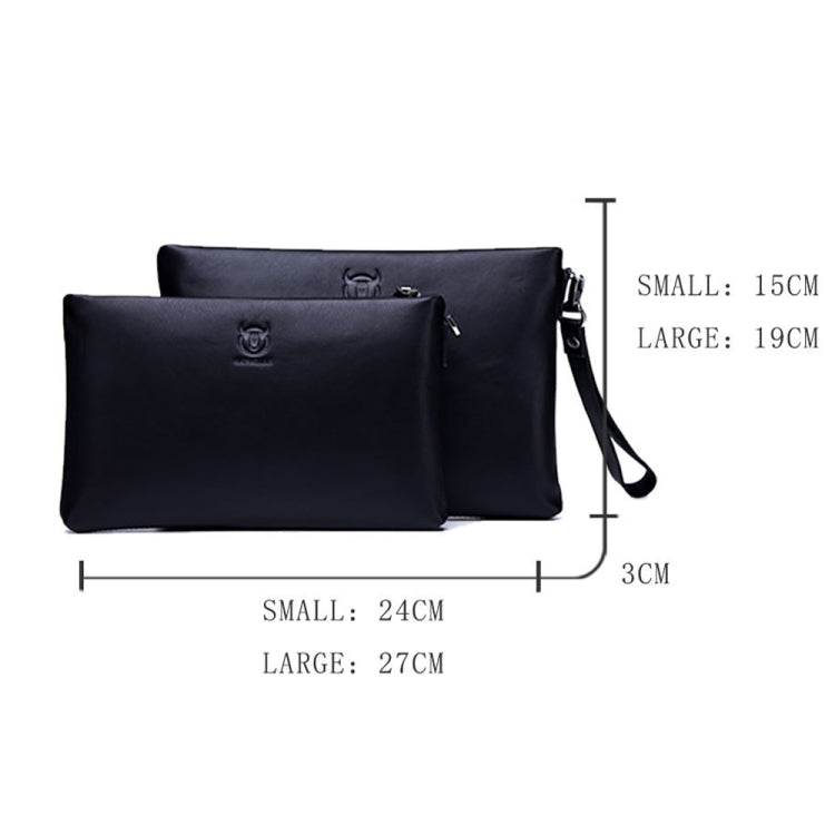 BULL CAPTAIN 446 Large-capacity Soft and Wear-resistant Leather Clutch Bag Business Wallet, Size:, S, L