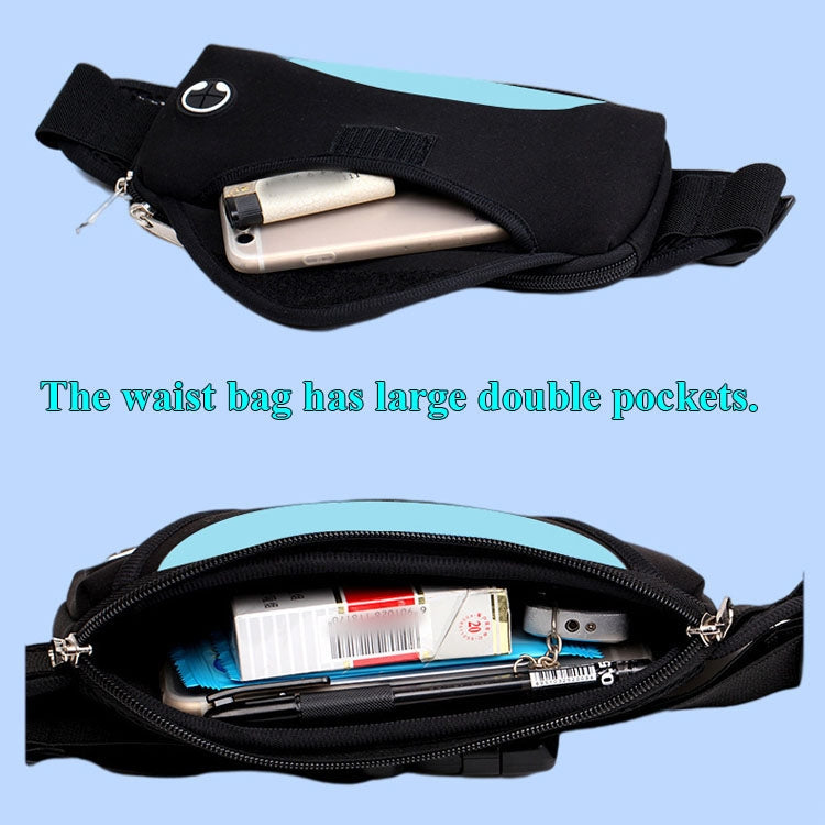 Outdoor Sports Waist Bag Anti-Lost Mobile Phone Bag Running Riding Multifunctional Water Bottle Bag, Purple, Black, Sky Blue, Dark Blue, Red