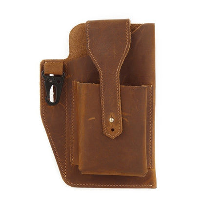 6543 Men Retro Sports Mobile Phone Belt Bag Waist Bag, Black, Coffee, Brown, Blue