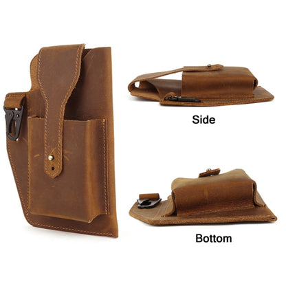 6543 Men Retro Sports Mobile Phone Belt Bag Waist Bag, Black, Coffee, Brown, Blue