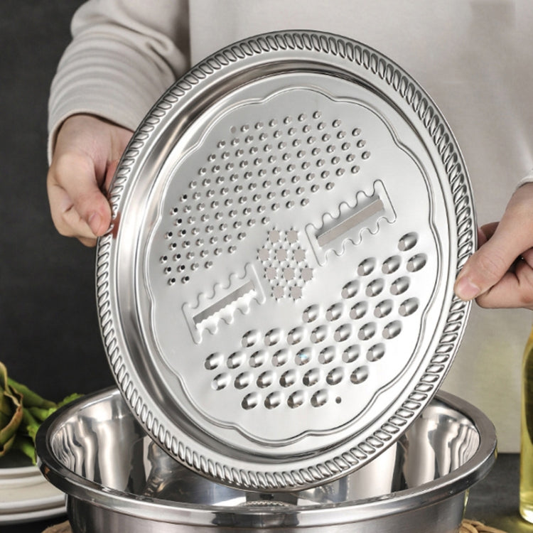 Stainless Steel Multifunctional Grater Kitchen Draining And Washing Basin Set, 3 in 1, 3 in 1 Thickened